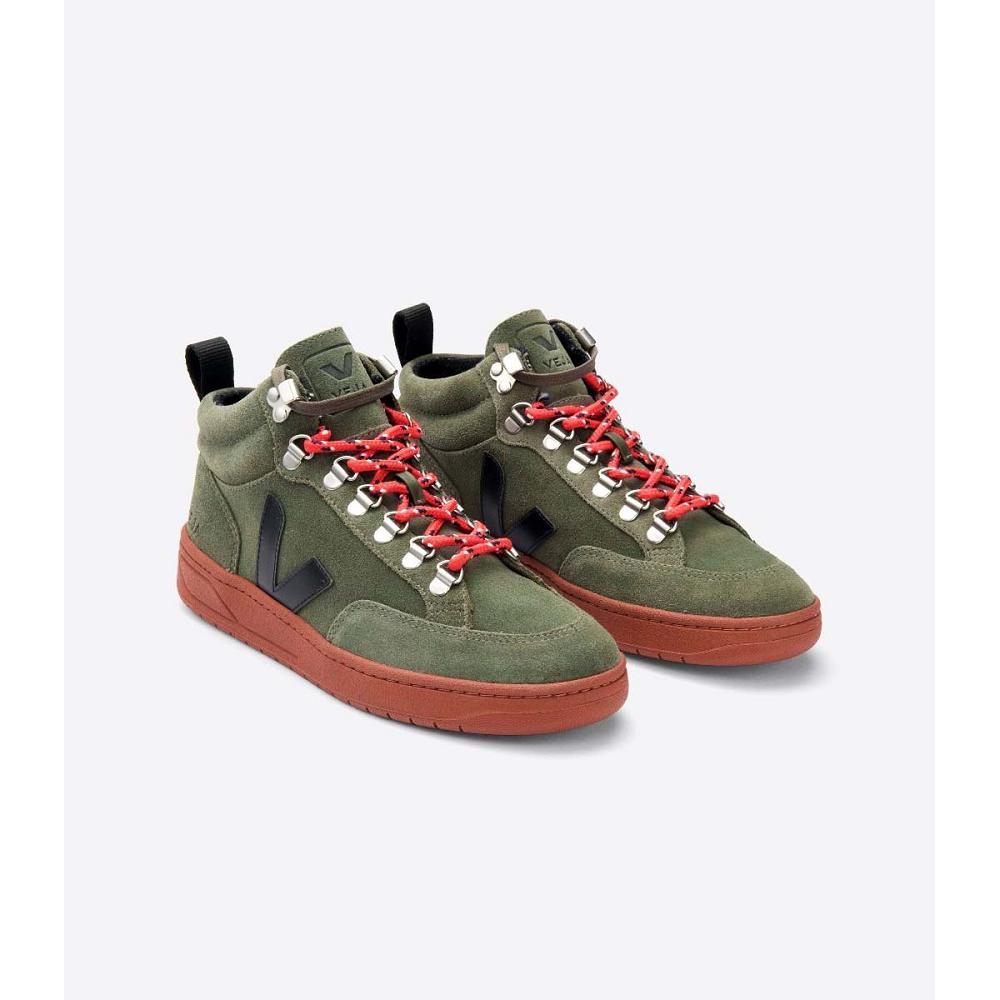 Veja RORAIMA SUEDE Men's High Tops Olive | NZ 115WNB